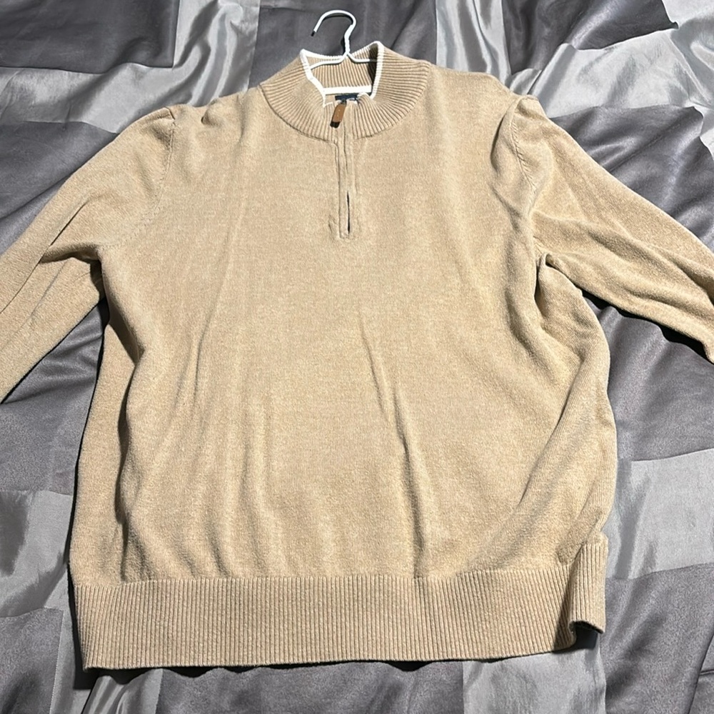 Tan St. John bay quarter zip